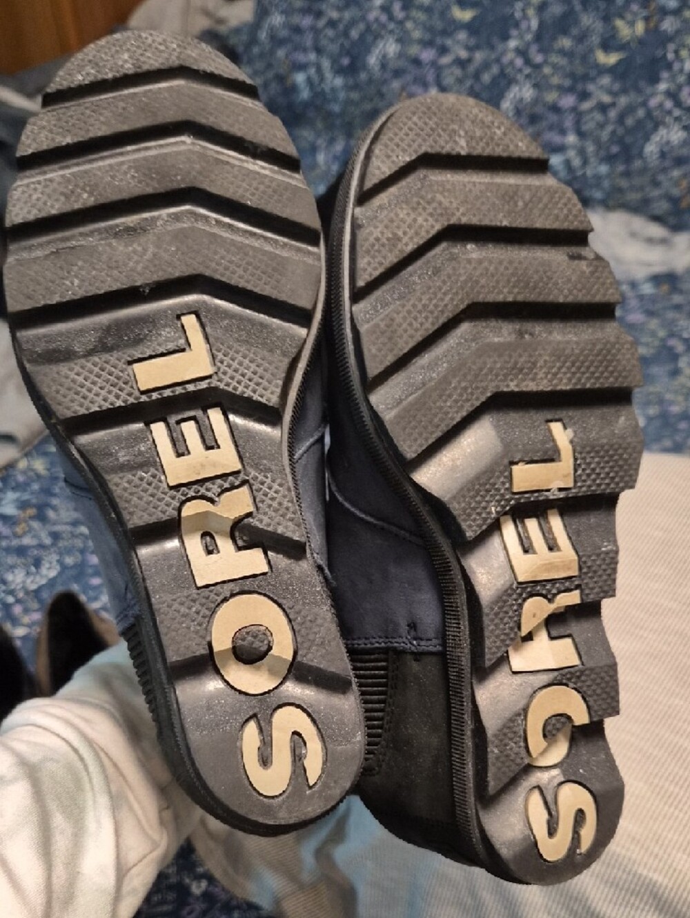 Sorel Navy Chelsea Ankle Boots with Elastic Side Panels